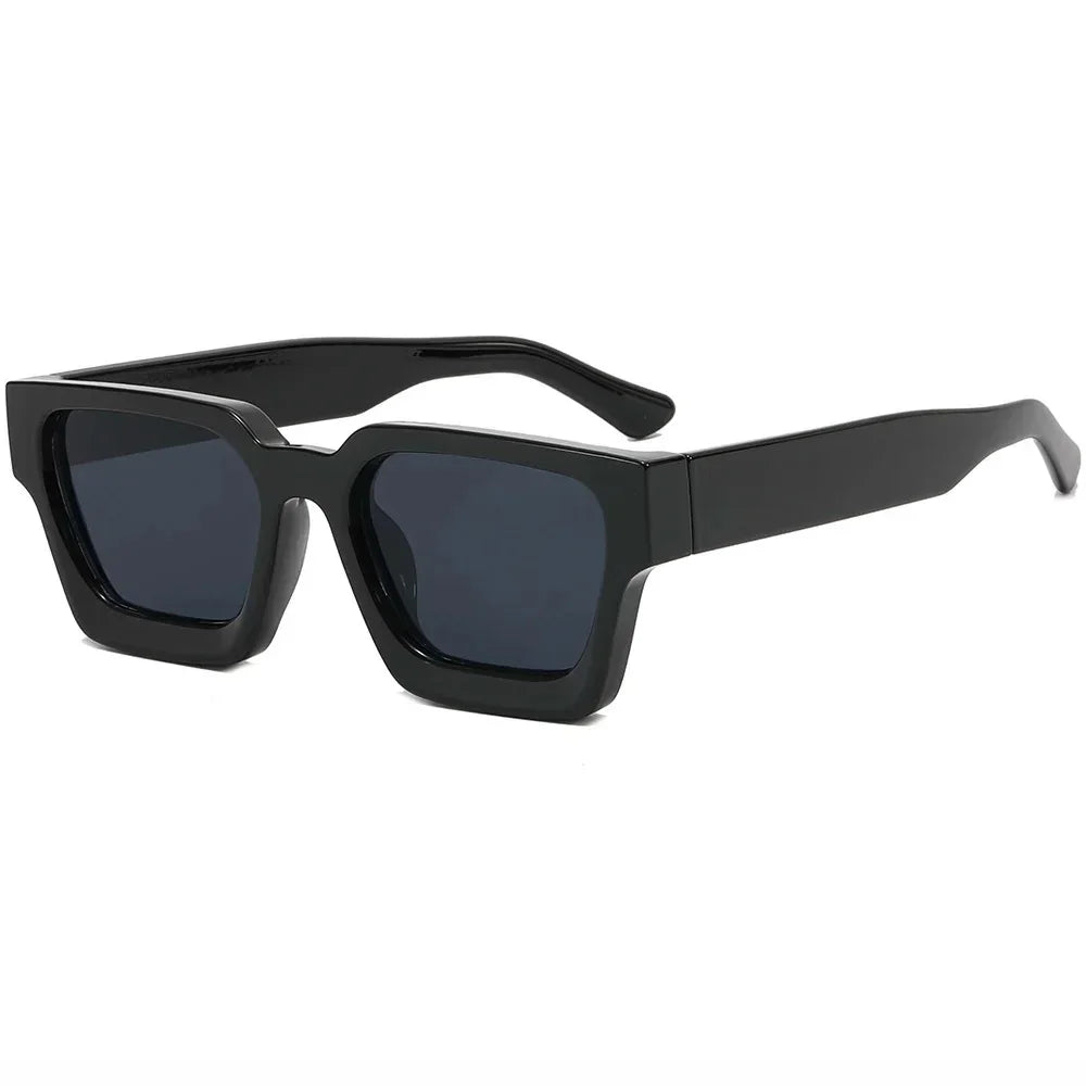 Black chunky square frame sunglasses by The Vision Junkie