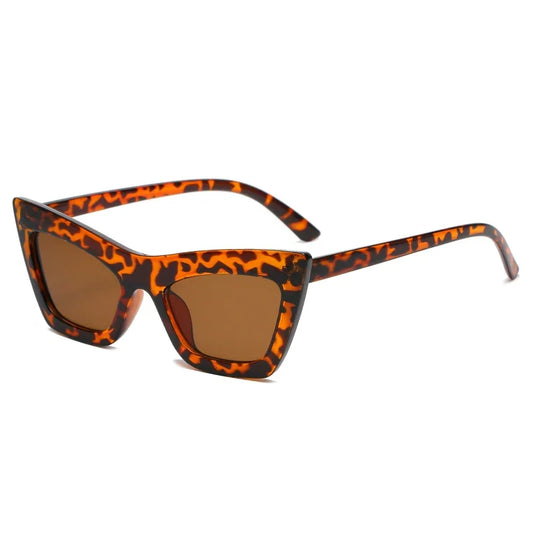 The Vision Junkie Tina tortoiseshell cat-eye sunglasses with brown tinted lenses.