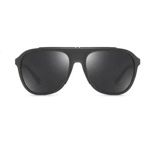 Justice black oversized shield sunglasses by The Vision Junkie
