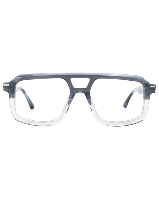 The Vision Junkie Chris square eyeglasses in a translucent grey frame